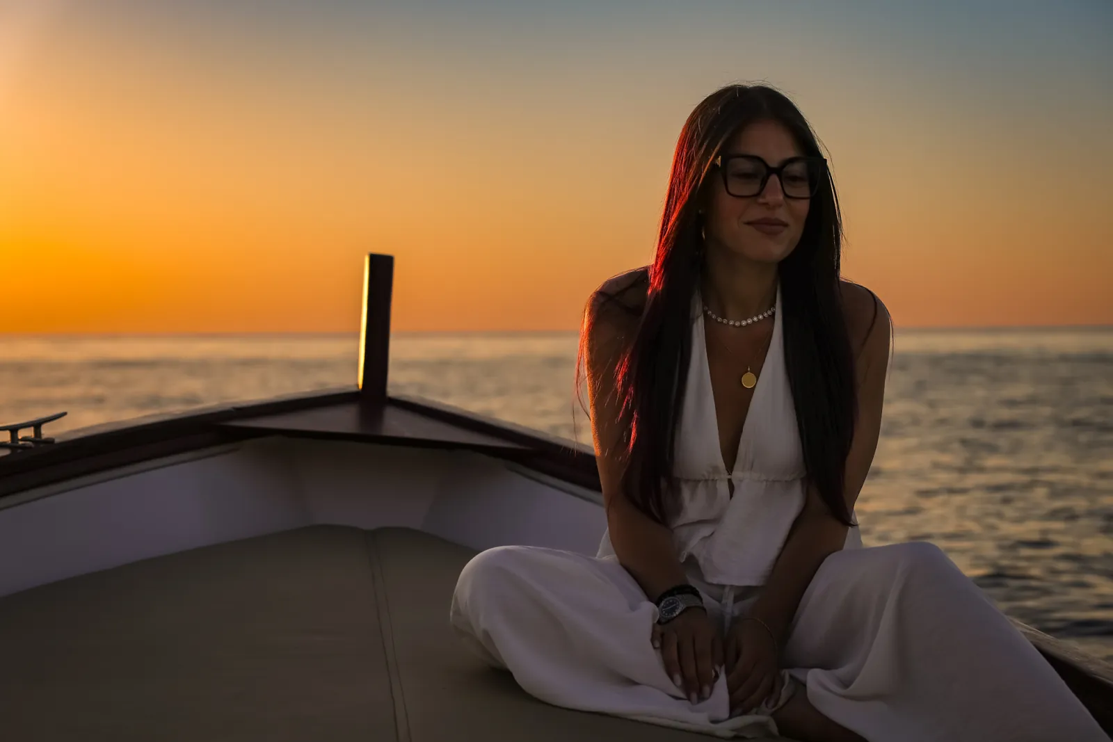 Esperienza in barca al tramonto sul mare Ionio